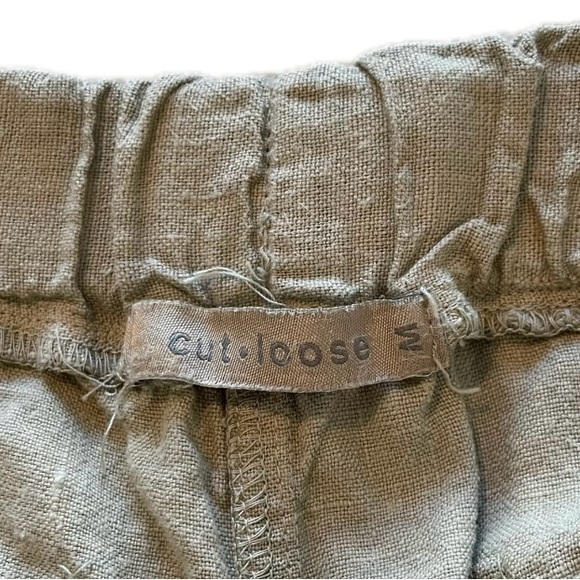 Women’s Linen  Crop Cuffed  Pull On Pants Medium by Cut Loose - Picture 7 of 12